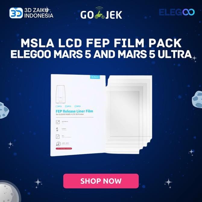 TERMURAH - Original ELEGOO Mars 5 and Mars 5 Ultra MSLA LCD FEP Film Pack