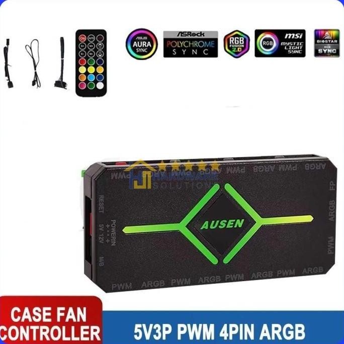 TERBARU Controller Kipas CPU 5V 3pin RGB with Remote Control - A340