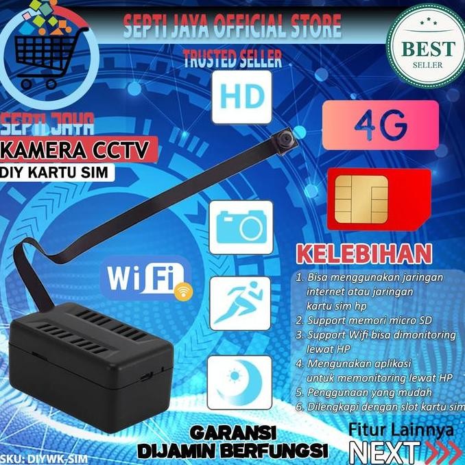 Kamera Diy Module Sim 4G Resolusi Full Hd 1080P Spy Camera Mini Cctv Tersembunyi Kontrol Monitoring 