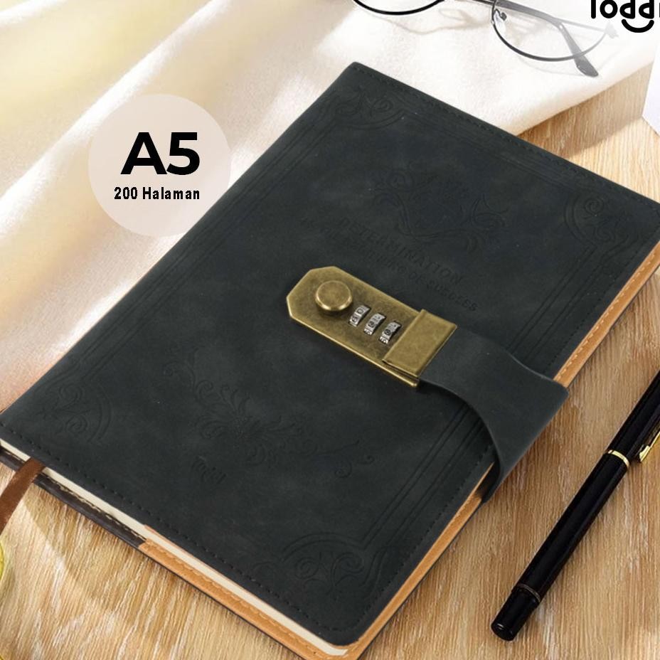 

Toddi Buku Jurnal Leather Diary A5 70Gsm 200 Halaman Grid With Lo Td100