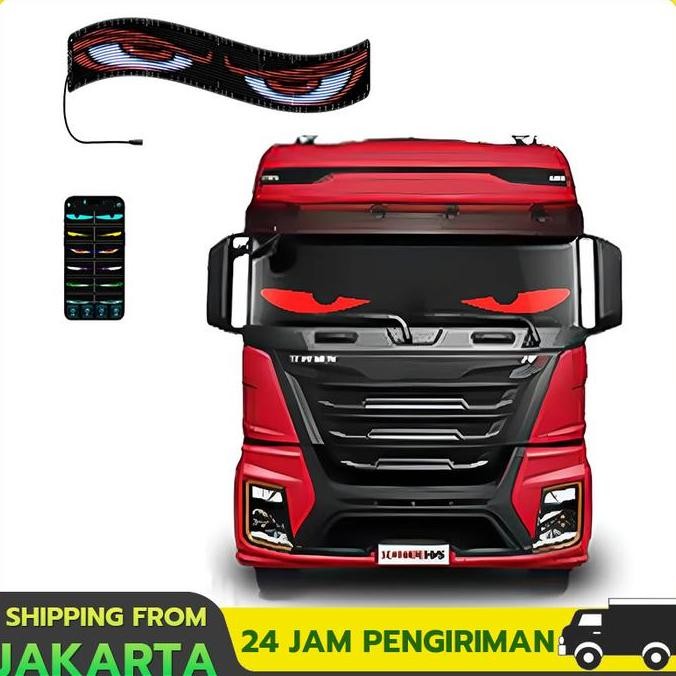 Led Strobo Mata Mini  Strip Lampu  Mobil Fleksibel Dengan Layar  Super Terang Panel Lampu Warna Rgb 