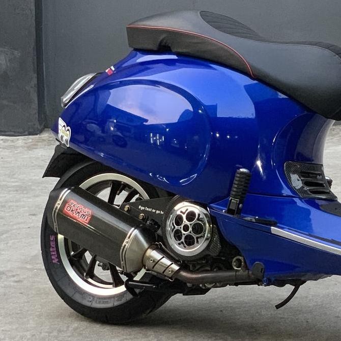 Cover Fan Vkustom Black Model Tony Scooter Untuk Vespa