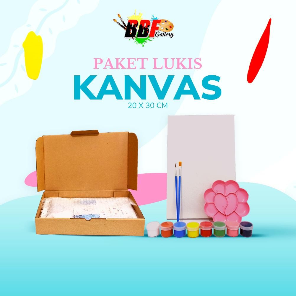 

Paket Lukis Kanvas 20X30 Lengkap Dengan Cat Akrilik Palet Kuas Canvas Painting Set Alat Melukis Stationery Kurikulum Sekolah Seni Lukis