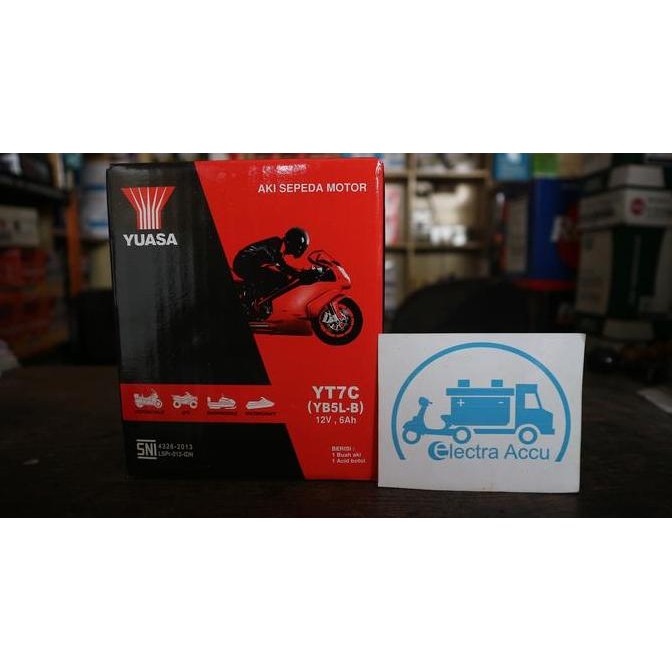 Aki Motor Honda Supra 100 Series Yt7C / Gm5Z Yuasa Accu Kering