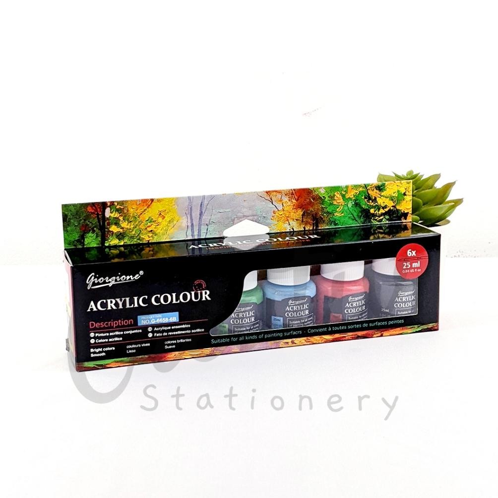 

GIORGIONE Acrylic Paint Set Cat Akrilik 6 Warna 25 Ml G6658-6B