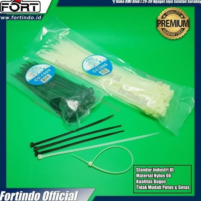 

Promo Kabel Tis 30 cm x 7,6 | CV-300LL FORT |Cable Ties Kualitas Bagus COD