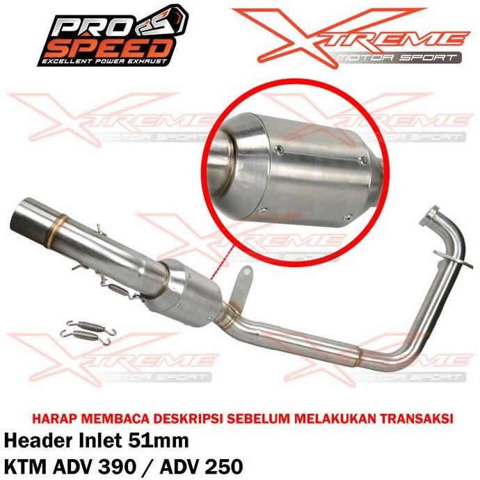 Header / Pipa Knalpot Prospeed For KTM 390 / 250 Adventure Stainless
