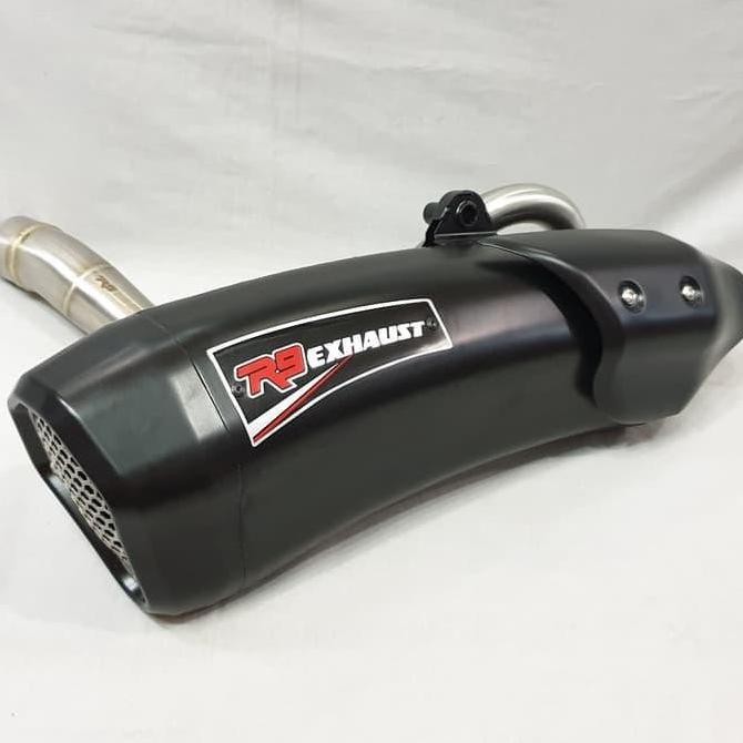 Knalpot Racing R9 Maxxi Series Stainless Black Yamaha N Max / NMax