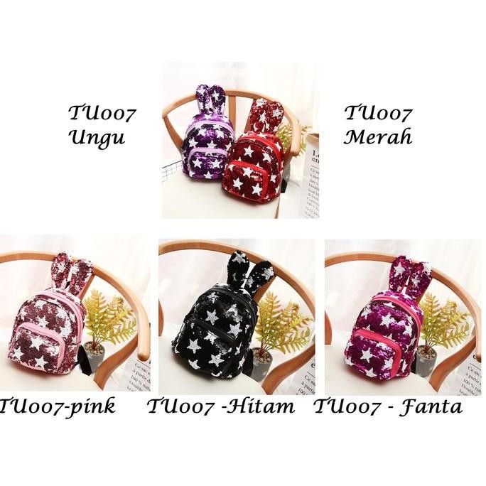 

Diskon Tas Ransel Sequin Rabbit Tu007 Bunny Kelinci Tas Punggung Star Mute
