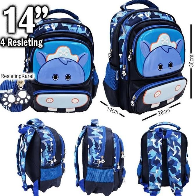 

Miliki Tas Ransel Anak Sekolah Sd Gambar Animal Gemez Dino Hipo Bus 14"Sedang