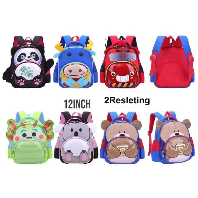 

Terjangkau Tas Ransel Anak Sekolah Tk / Paud Gambar Animal Panda Max Import 12
