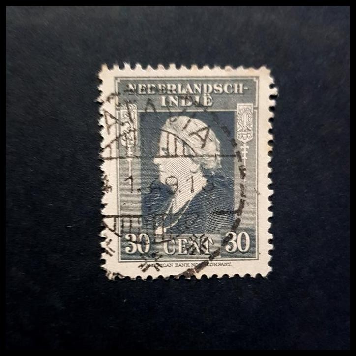 

DISKON PRANGKO NED INDIE. RATU WILHELMINA 30 CENT CAP POS BATAVIA 1949 !!!