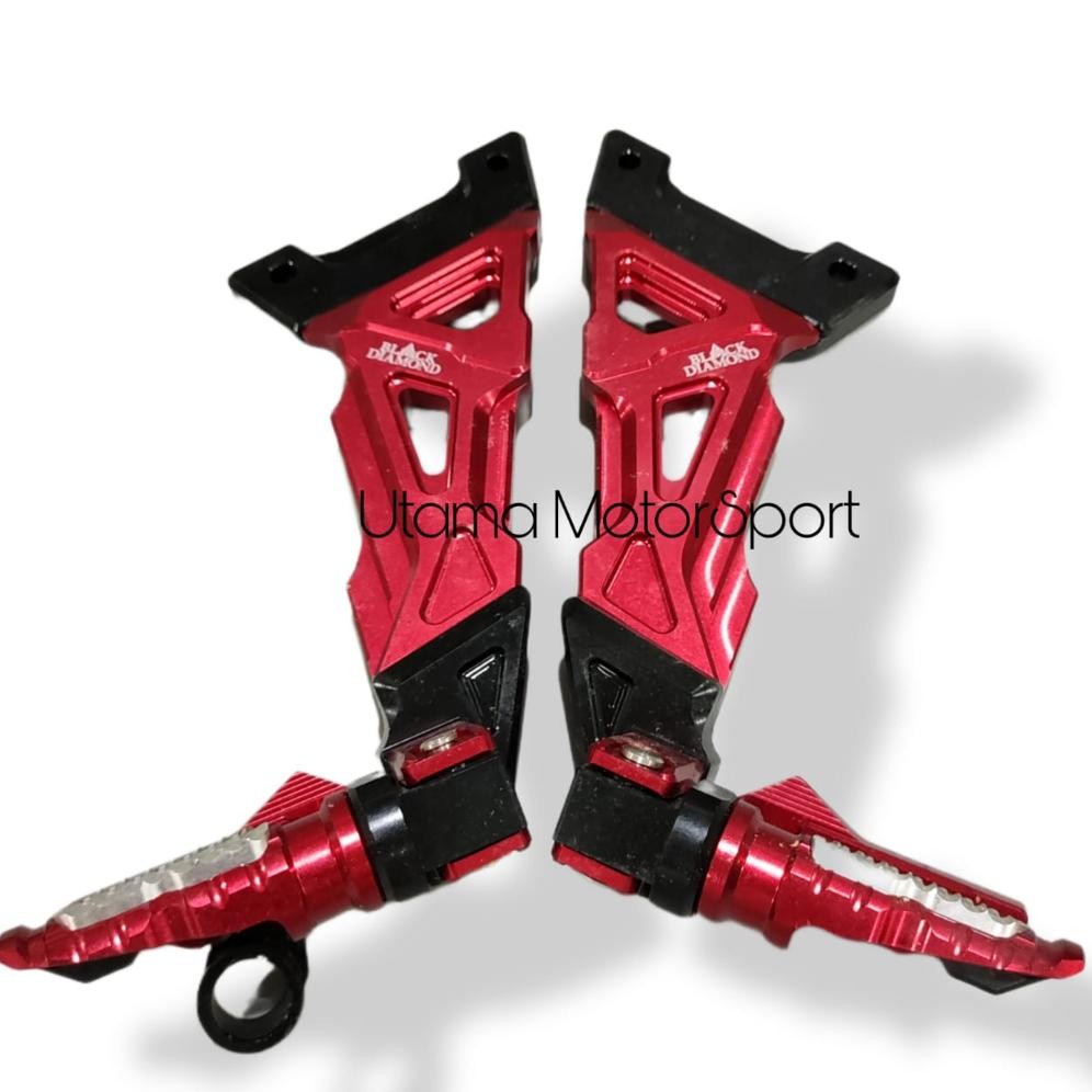 GH Footstep Set Belakang CBR250RR / CBR 250 / CB 250 Black Diamond Best Quality