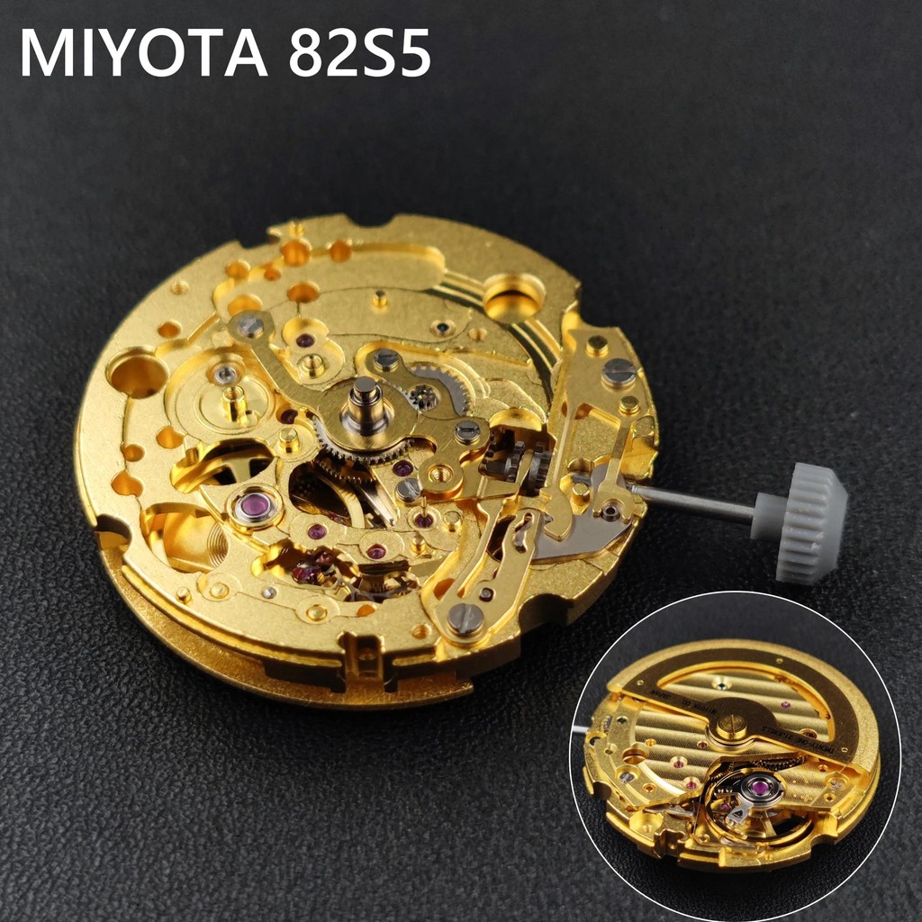 Japan MIYOTA 82S5 Mechanical Movement Golden/Silver Version 21 Jewels High Accuracy Import 82S5 Self