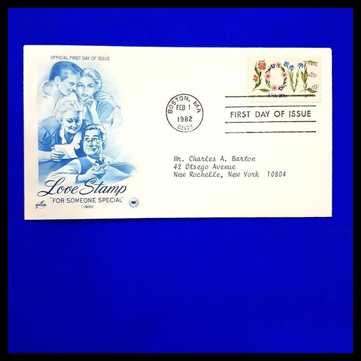 

GRATIS ONGKIR PERANGKO/PRANGKO AMERIKA. FDC LOVE STAMP, FOR SOMEONE SPECIAL. 1982 !!