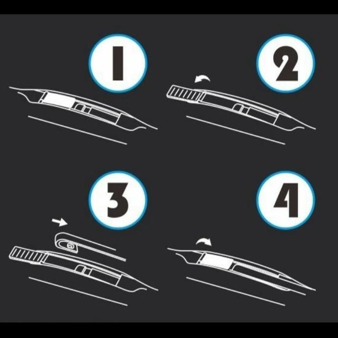 Wiper Depan Toyota VIOS Gen-3 Silikon Hybrid 2pc Karet Wifer Kaca Gen3