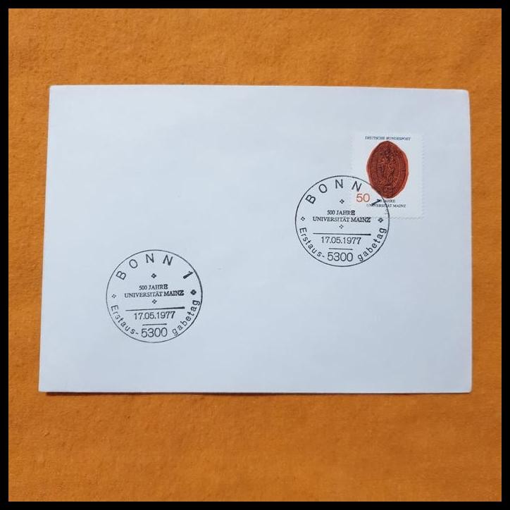 

GRATIS ONGKIR PRANGKO JERMAN. SAMPUL 500 JAHRE UNIVERSITT MAINZ !!!!