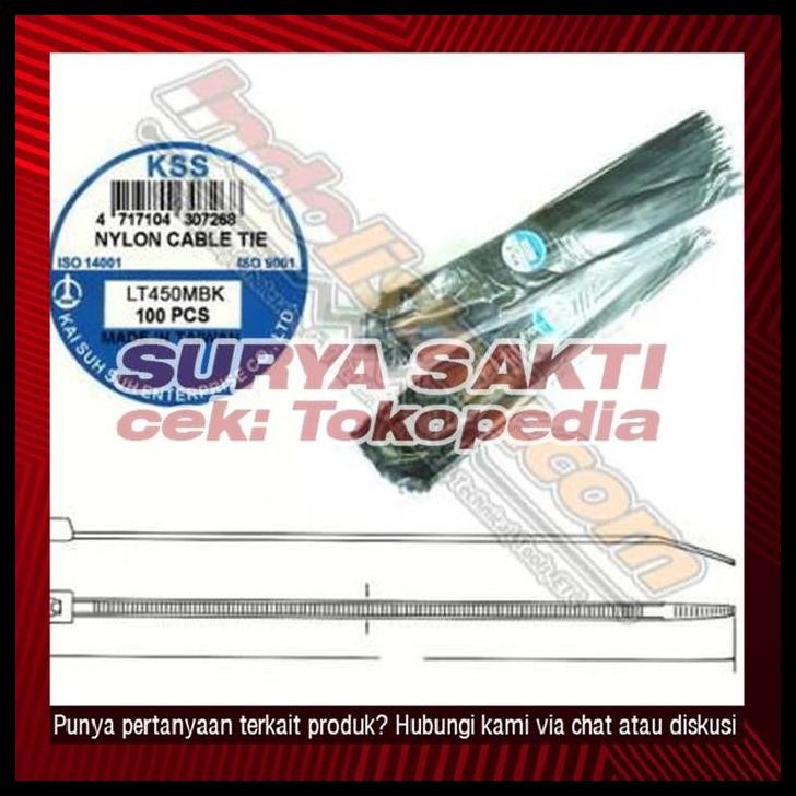 

HOT DEAL KABEL TIES KSS LT450MBK (450 X 4.8MM) HITAM !