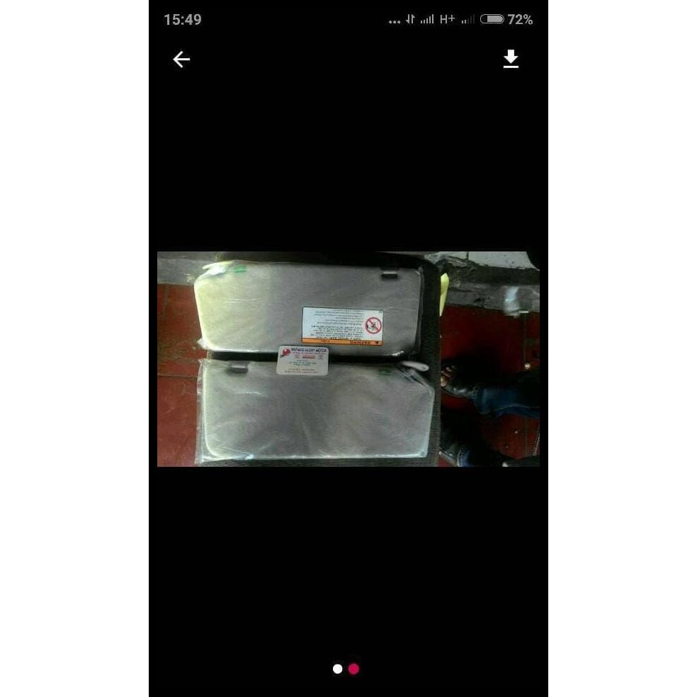 TERBARU SUN VISOR INNOVA TYPE V, BLK BELUDRU TANPA CERMIN 2009-2015 ORI-TOYOTA 