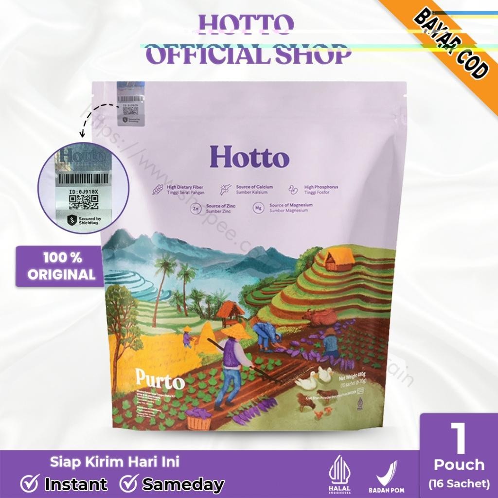 

Cri Hotto Purto - 1 Pouch (16 Sachet) Hotto Purto Official Store Original Multigrain