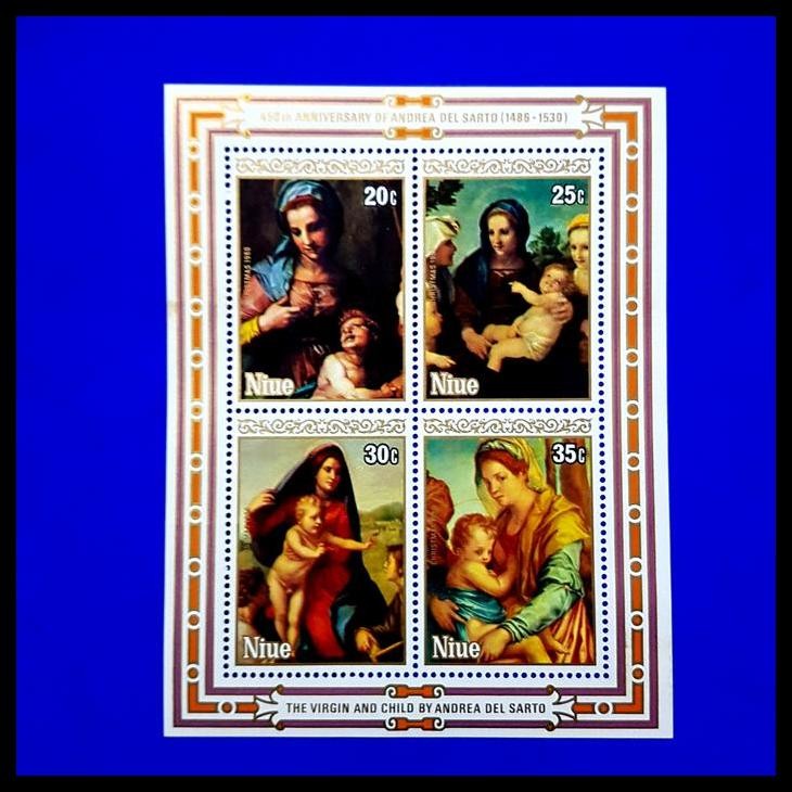 

DISKON PRANGKO CHRISTMAS/NATAL. NIUE THE VIRGIN AND CHILD BY ANDREA DEL SARTO !!!!!!