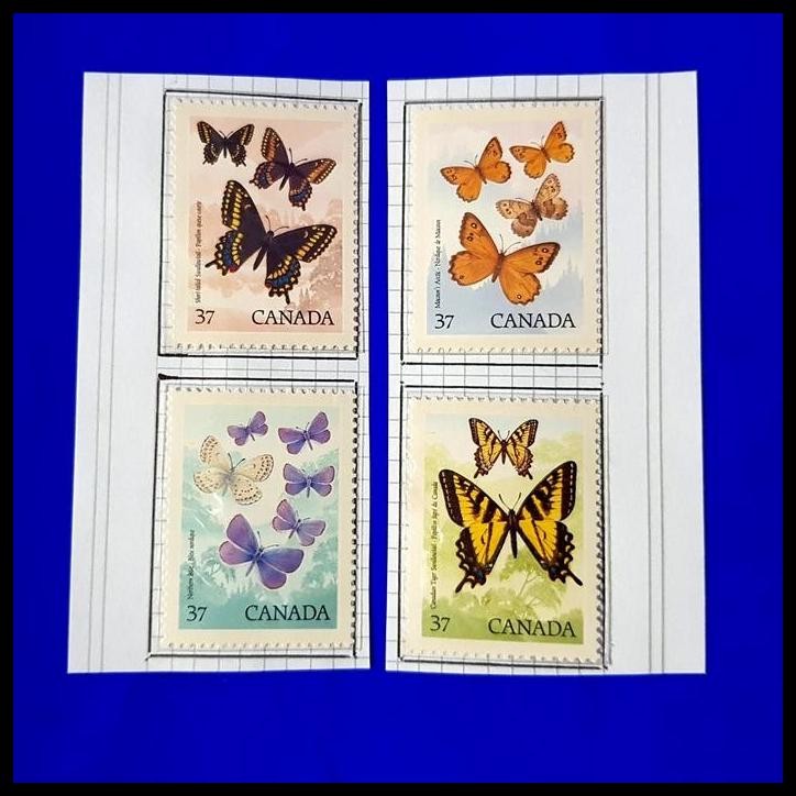 

GRATIS ONGKIR PERANGKO/PRANGKO KUPU KUPU. SET (4V) 1988 DARI CANADA !!!!!!