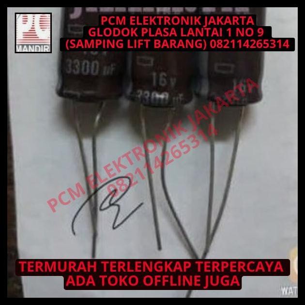 GRATIS ONGKIR KAPASITOR CAPACITOR ELCO 3300UF 16V / 3300 UF 16 V / 3300 16V 