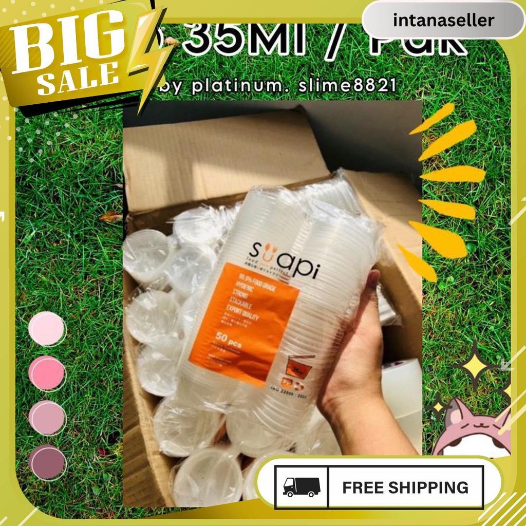 Cup Slime Isi 50Biji ( 35Ml) Meledak
