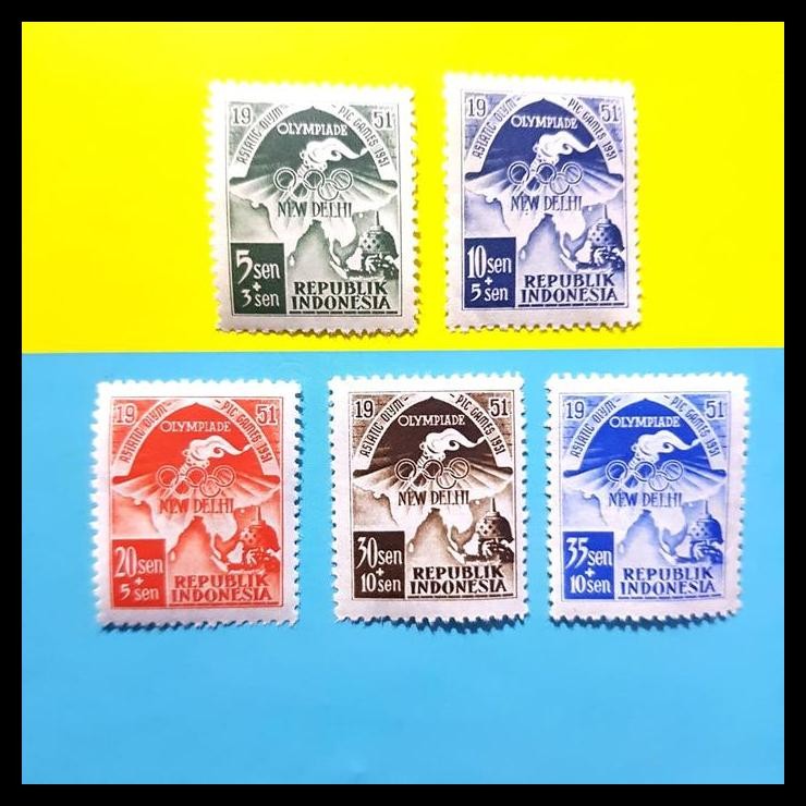 

TERMURAH PRANGKO INDONESIA. 1951. OLIMPIADE NEW DELHI !!!!!