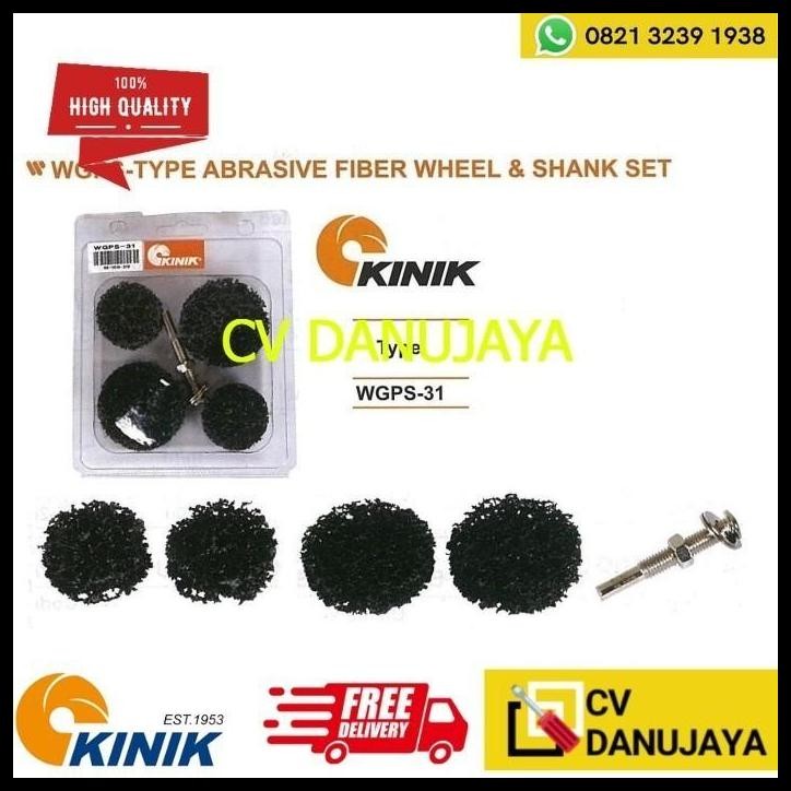 HOT DEAL ABRASIVE FIBER WHEEL & SHANK SET TYPE KINIK WGPS31 