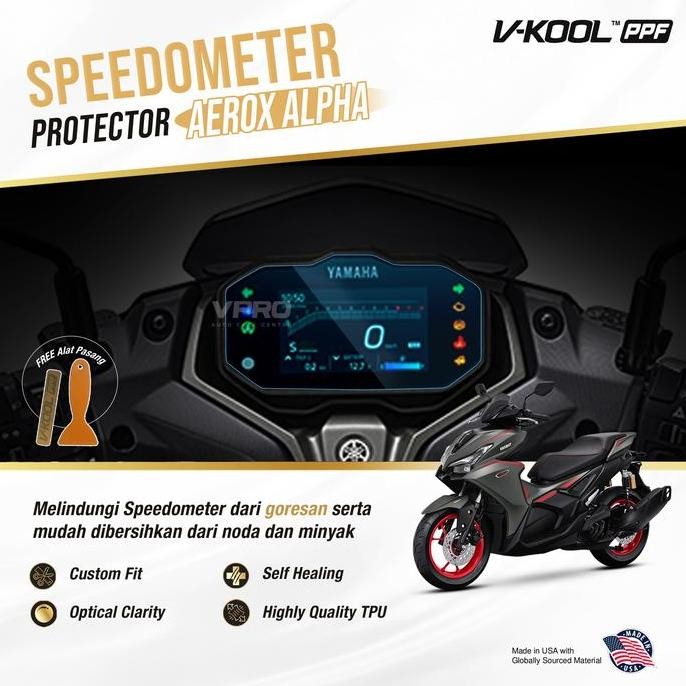 Ppf Pelindung Speedometer Motor Yamaha Aerox Alpha / Aerox 2025 | Anti Gores Motor By Vkool Ppf