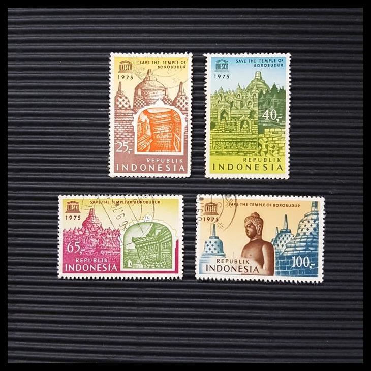 

HOT DEAL PERANGKO/PRANGKO INDONESIA 1975 PEMUGARAN CANDI BOROBUDUR. SET. USED !!!!!!