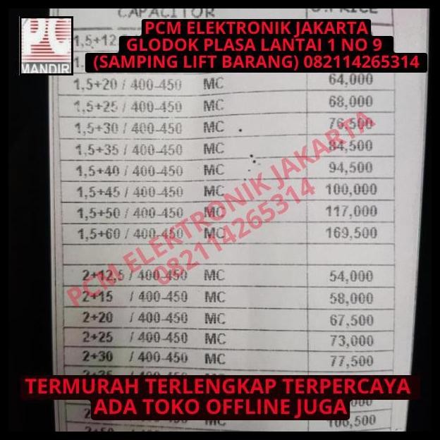 DISKON KAPASITOR CAPACITOR AC 60+2 UF 450 VAC MC 60UF+2UF 400V 450V 