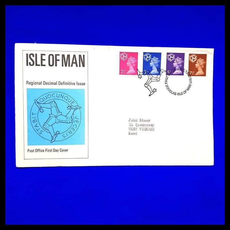 

TERBARU PRANGKO LUAR NEGERI. FDC ISLE OF MAN REGIONAL DECIMAL DEFINITIVE ISSUE !!!