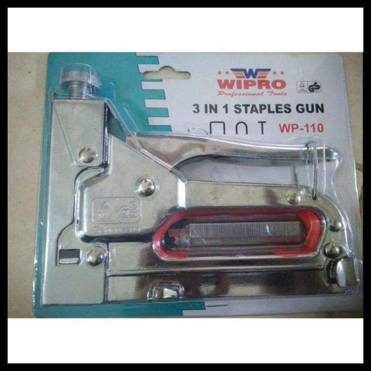 

GRATIS ONGKIR WIPRO STAPLES GUN WP-106 (BONUS 1 REFILL ISI STAPLES) / KLIP TEMBAK WIPROSTAPLES/STAPLER WIPRO WP-110 GUN STAPLE 3 IN 1 - STAPLES TEMBAK 3IN1 WP110 WIPRO. !!!!!