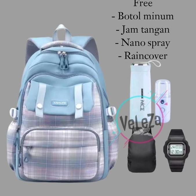 

Diskon Tas Sekolah Anak Perempuan Remaja Veleza Free Botol Minum Kaca Jam Tangan Nano Spray Raincover Tas Sekolah Anak Remaja Sd Smp Tas Ransel