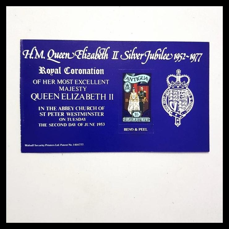 

GRATIS ONGKIR PRANGKO STIKER H.M QUEEN ELIZABETH II SILVER JUBILEE 1952-1977. $5 !!!