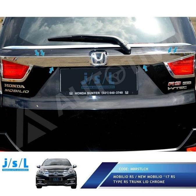 New Mobilio Trunk Lid Half Chrome Jsl / List Bagasi Belakang