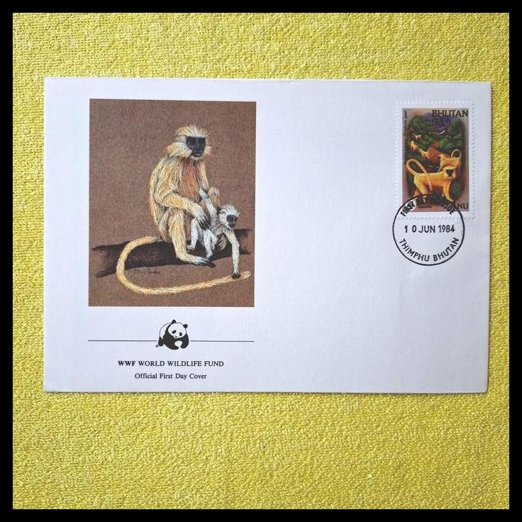 

BEST DEAL PRANGKO WWF (WORLD WIDE FUND FOR NATURE) GOLDEN LANGUR. FDC DARI BHUTAN