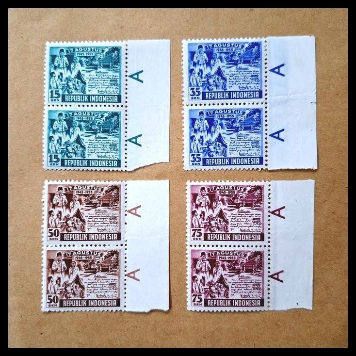 

GRATIS ONGKIR PRANGKO INDONESIA 17-8-1955. 10 TAHUN MERDEKA. BERGAMBAR PEMBACAAN TEKS PROKLAMASI OLEH SOEKARNO-HATTA. SET LENGKAP (4V), PAIR. HARGA KATALOG RP 240K !