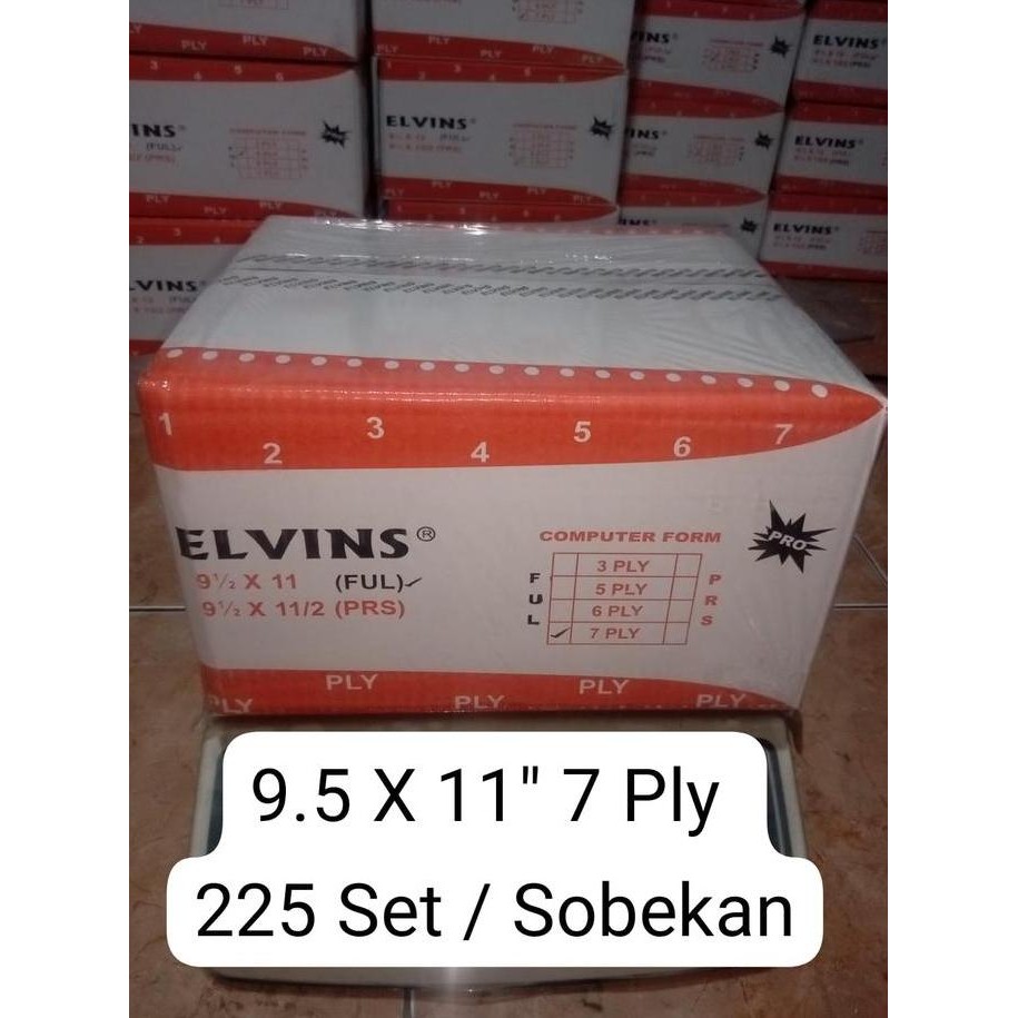 

TERLARIS! Continuous Form 9.5 X 11" 7ply ELVINS / Kertas Komputer Qarto (Q4)7Ply