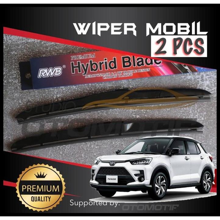 TERBARU WIPER RAIZE HYBRID RWB GRAPHITE / WIPER RWB TOYOTA RAIZE 2 PCS 