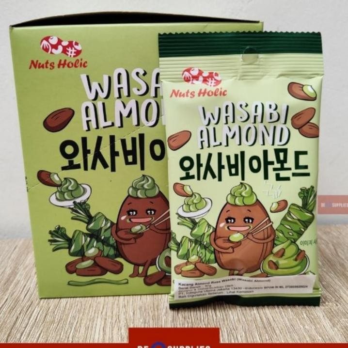 

Nuts Holic Wasabi Almond 1 Box 8Pcs Sna Kacang Wasabi Korea