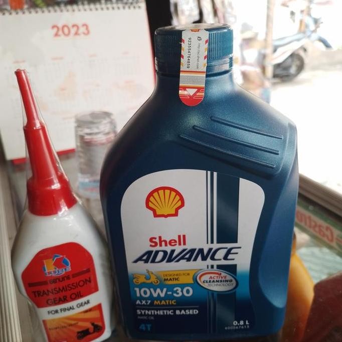 ] oli motor matic murah asli 100%+oli gear shell ax7 10w30