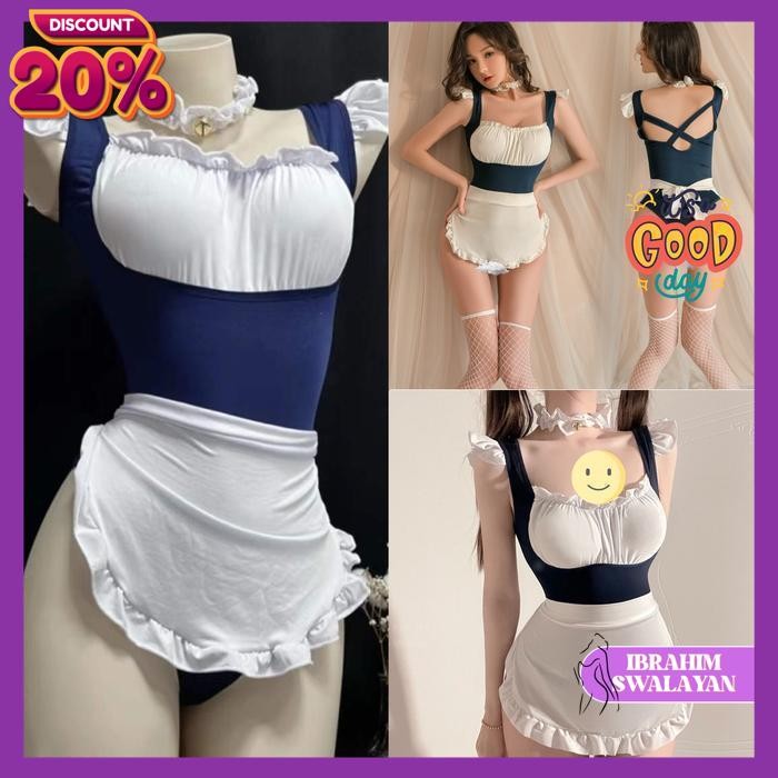 COSPLAY LINGERIE SEKSI SET SERVANT PELAYAN WAITRESS SEKSI SET COSPLAY TERBAIK