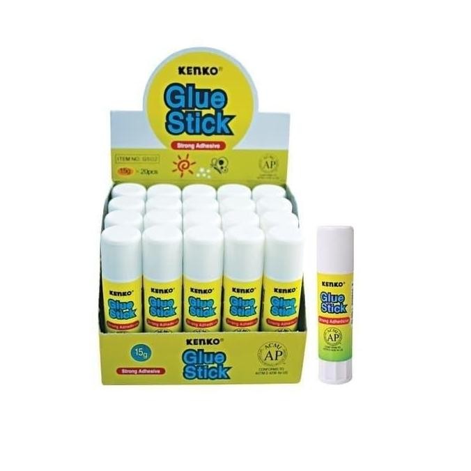 

Glue Stick Kenko 15gr - Lem Kertas Kecil 1 Box Isi 20 PCS