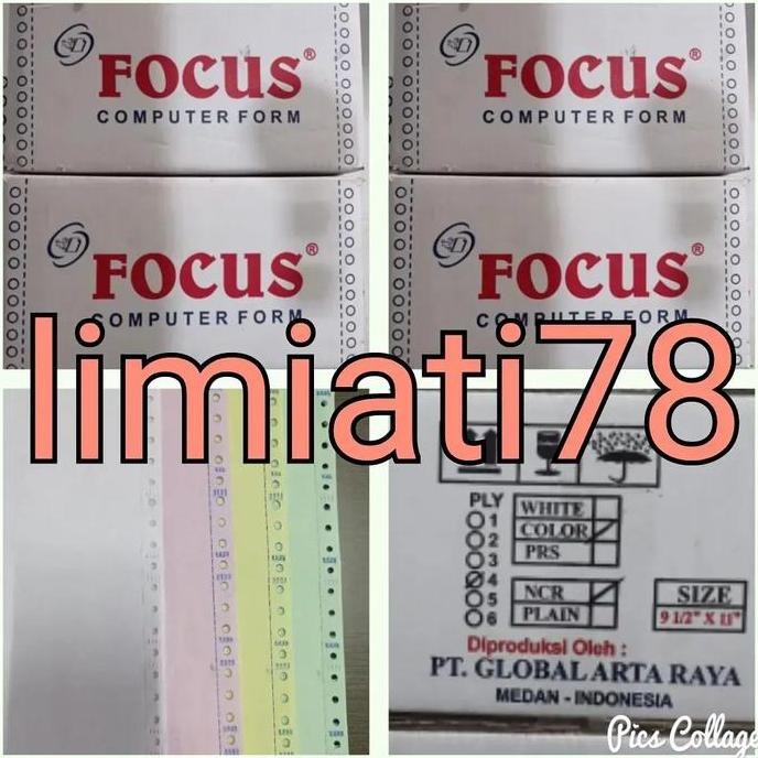 

HOT SALE! Kertas Continuous Form Focus 9 1/2 x 11 (4 ply)