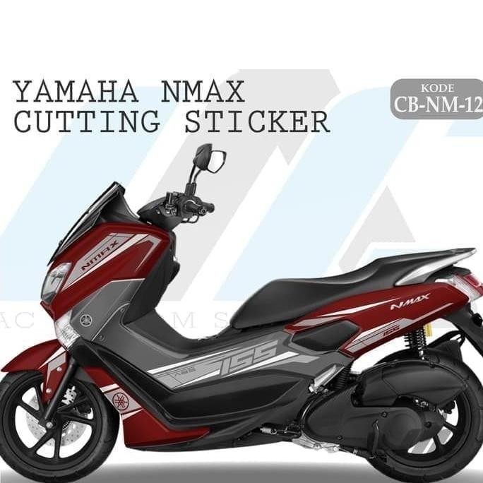 Cb Nm 12 - Cutting Sticker Nmax Merah - Cutting Stiker Striping Nmax