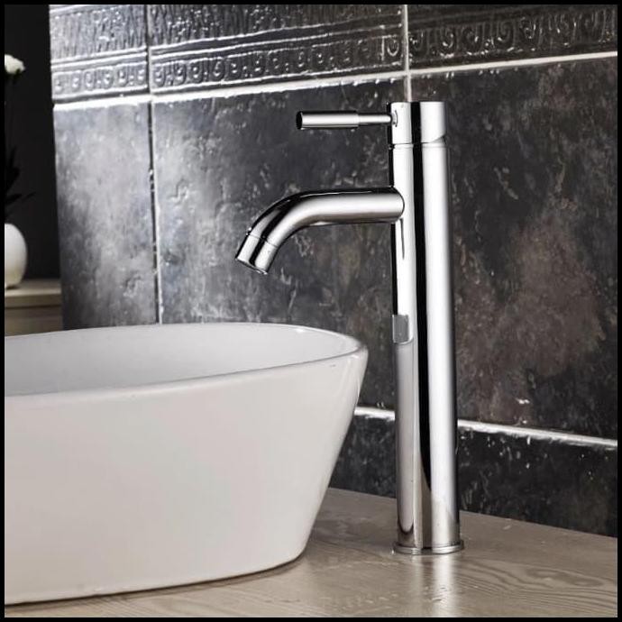 Kran Wastafel Dingin 30 cm/Keran Wastafel Bambu Model TOTO Bulat