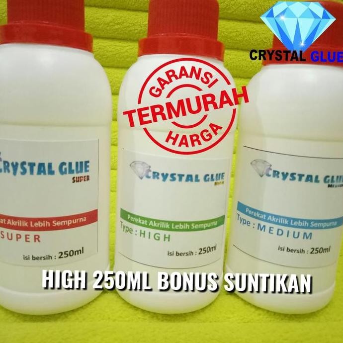 

Lem Akrilik High Quality 250ml Lem Acrylic Transparan Untuk Mika Kaca